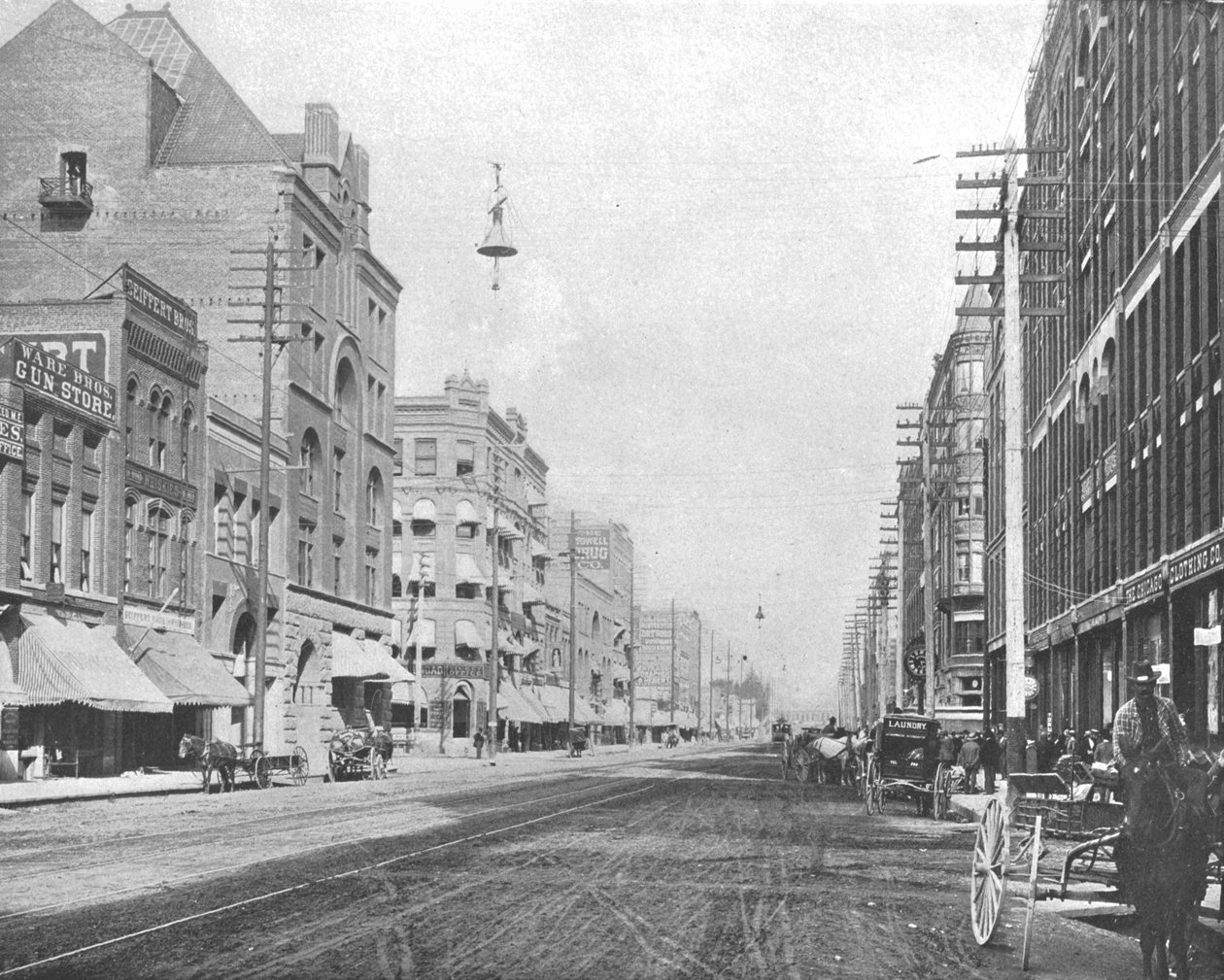 Riverside Avenue, Spokane, Washington, ABD, c1900. by Unbekannt