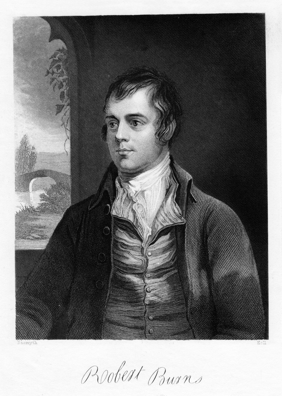 Robert Burns, İskoç şair, 18. yüzyılın sonlarında by Unbekannt