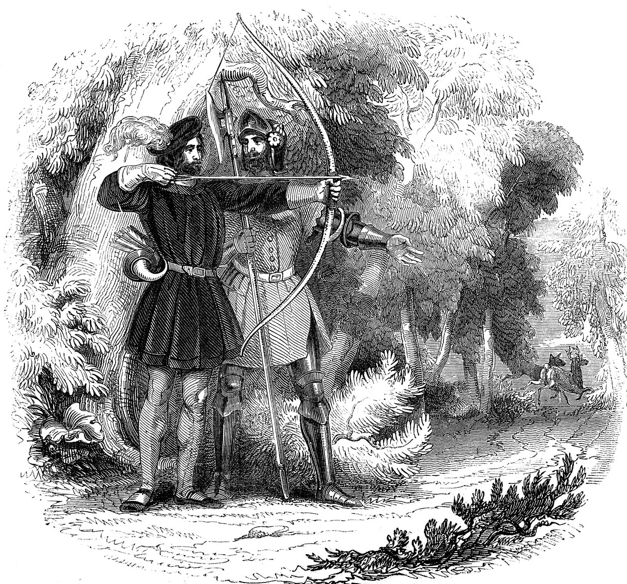 Robin Hood, efsanevi İngiliz halk kahramanı ve kanun kaçağı ve yoksulların şampiyonu, 19. yüzyılın başlarında by Unbekannt