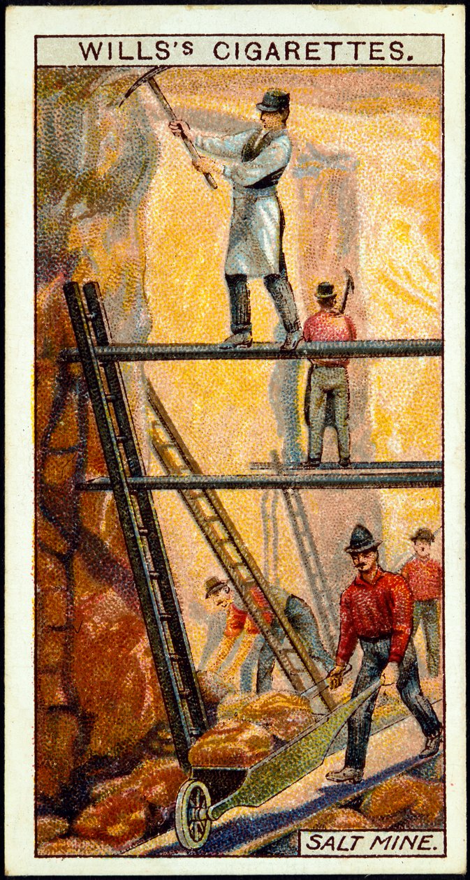 Kaya Tuzu: Tuz madeninde çalışan madenciler, Wieliczka, Galicia, Polonya, 20. yüzyıl by Unbekannt