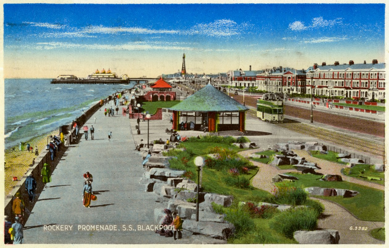 Rockery Promenade, Blackpool, Lancashire, c1940 by Unbekannt