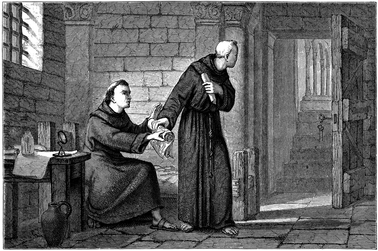 Roger Bacon, İngiliz deneysel bilim adamı, filozof ve Fransisken keşiş by Unbekannt
