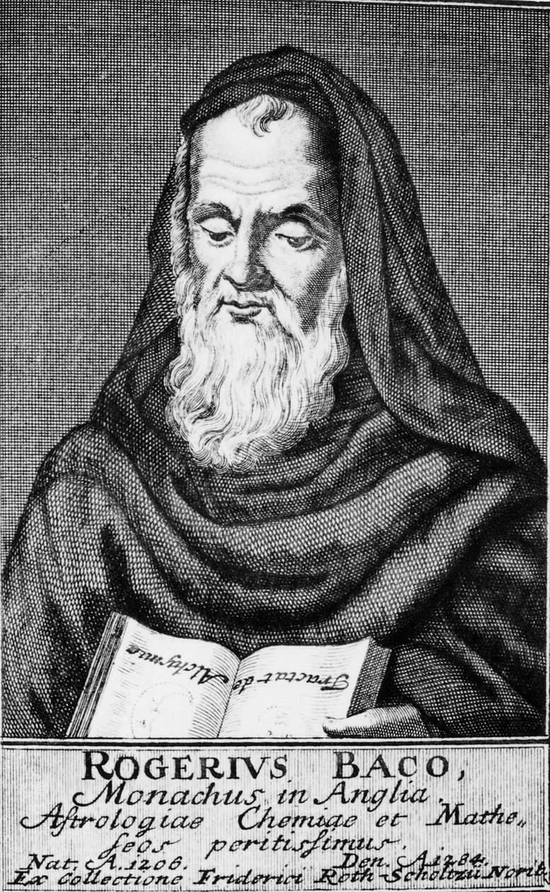 Roger Bacon, filozof ve bilim adamı, 1786 by Unbekannt