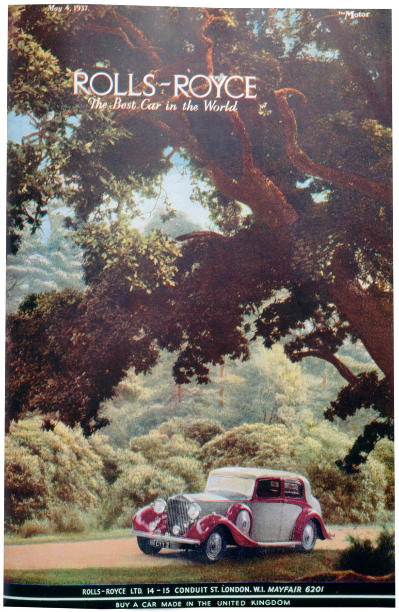 Rolls-Royce araba reklamı, 1937 by Unbekannt