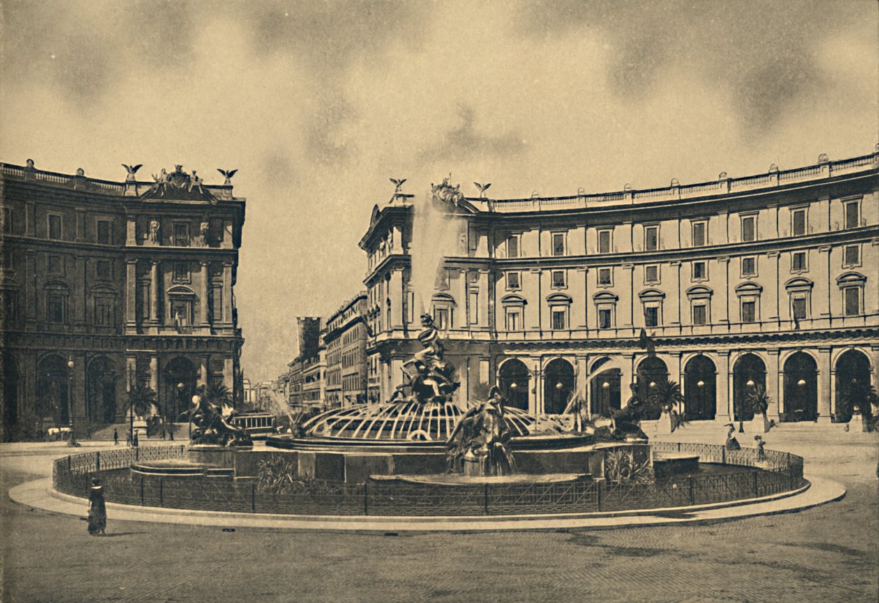 Roma - Esedra Meydanı ve Naiades Çeşmesi, 1910 by Unbekannt
