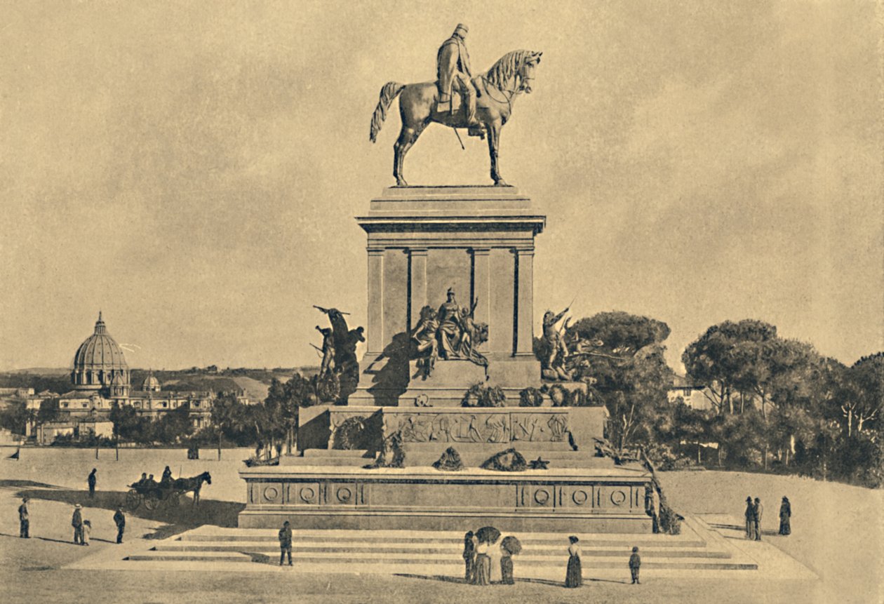 Roma - Janiculum Tepesi - Garibaldi Anıtı, Emilio Gallori, 1895, 1910 by Unbekannt