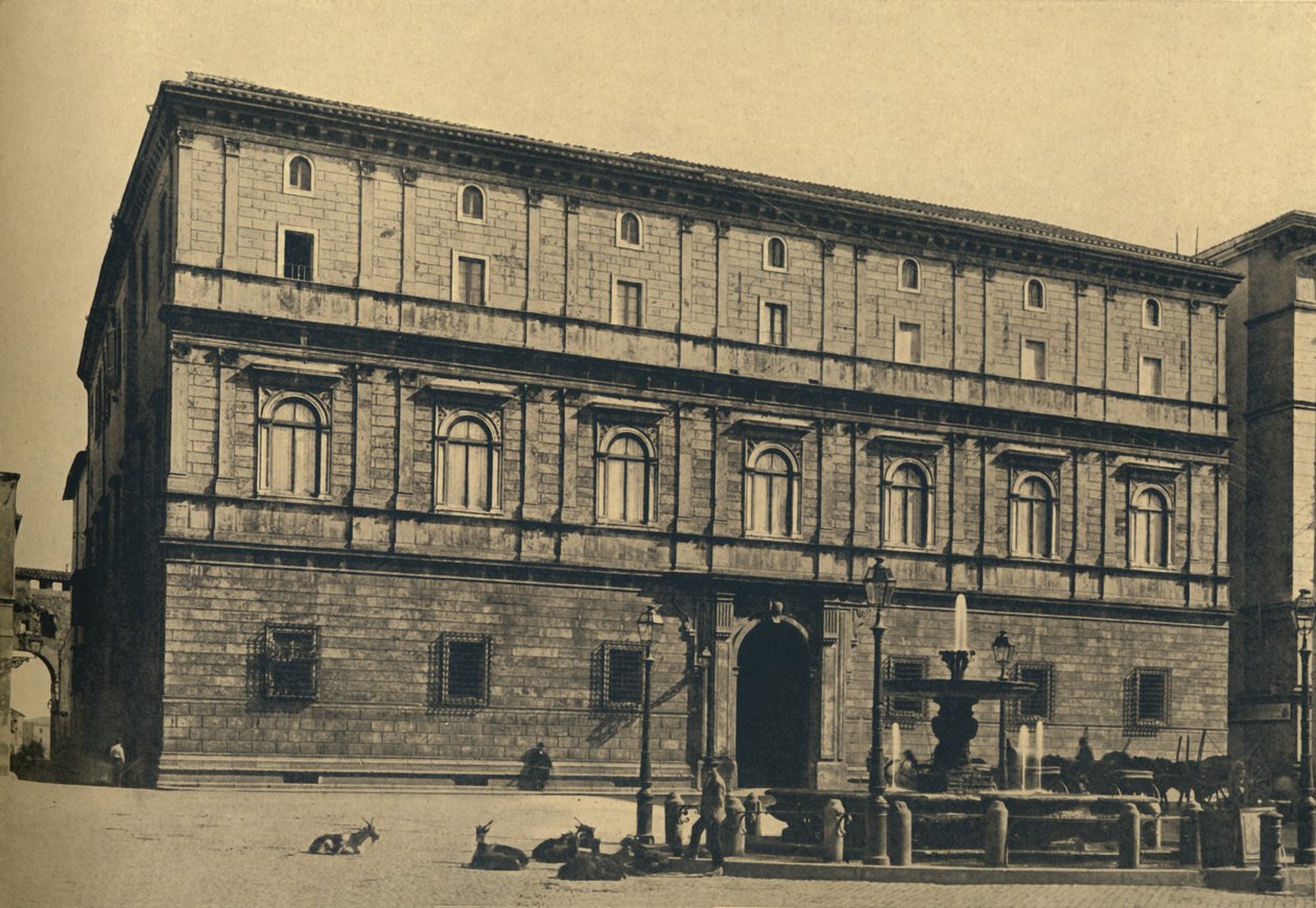 Roma - Piazza Scossacavalli. - Prens Torlonia Sarayı, Bramante, 1910 by Unbekannt