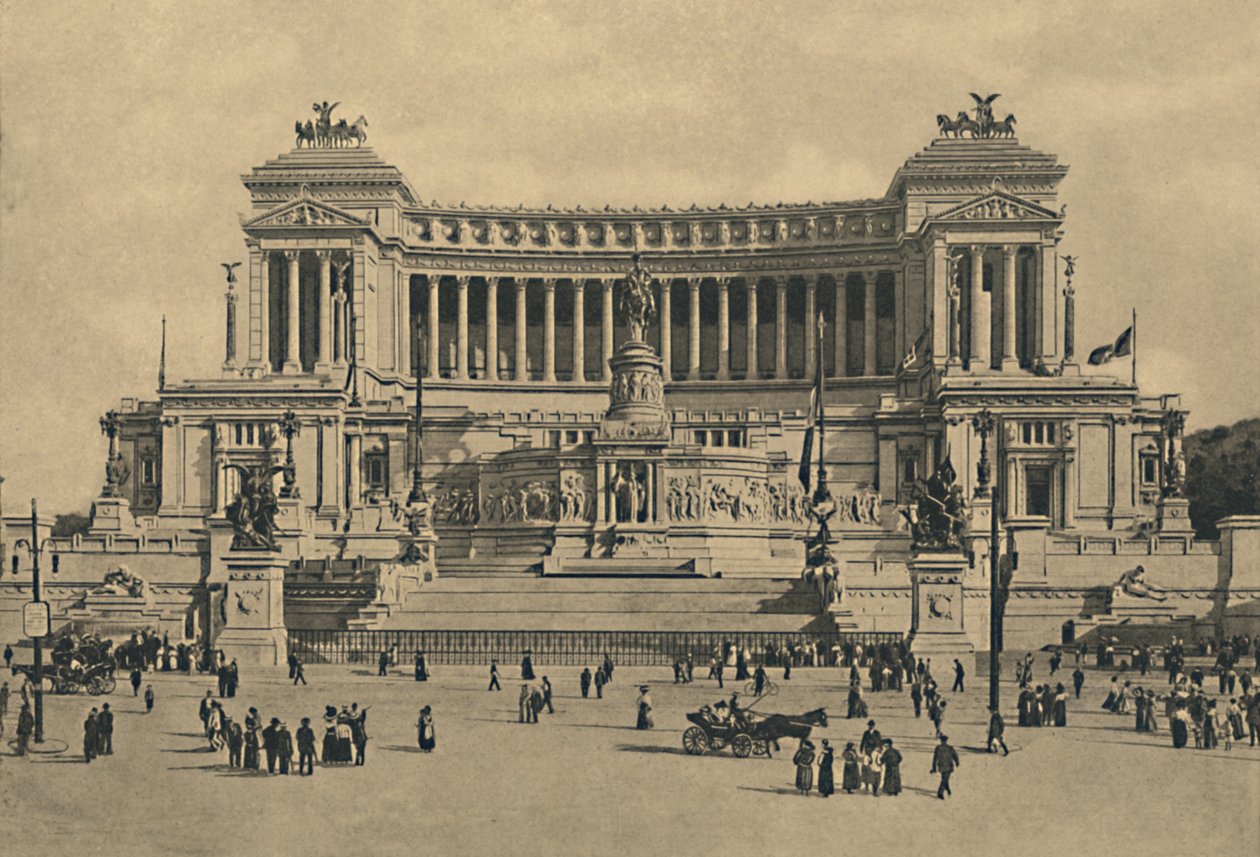 Roma - Piazza di Venezia. Victor Emmanuel II Anıtı, 1910. by Unbekannt