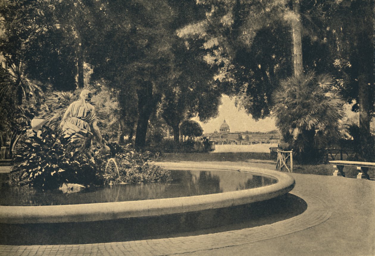 Roma - Pincio Parkı. Musa Çeşmesi, Brazza tarafından sulardan kurtarıldı, 1910 by Unbekannt