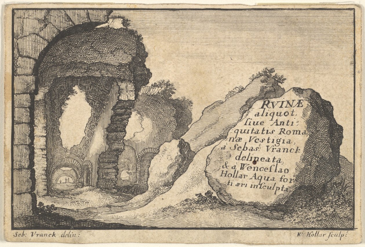 Roma Harabeleri, başlık sayfasının ikinci versiyonu, yakl. 1650. by Unbekannt