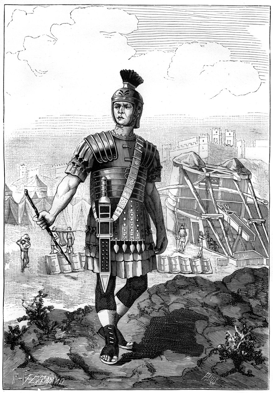 Julius Caesar altında Galyalıları fetheden Romalı yüzbaşı, MÖ 1. yüzyıl 1882-1884 by Unbekannt