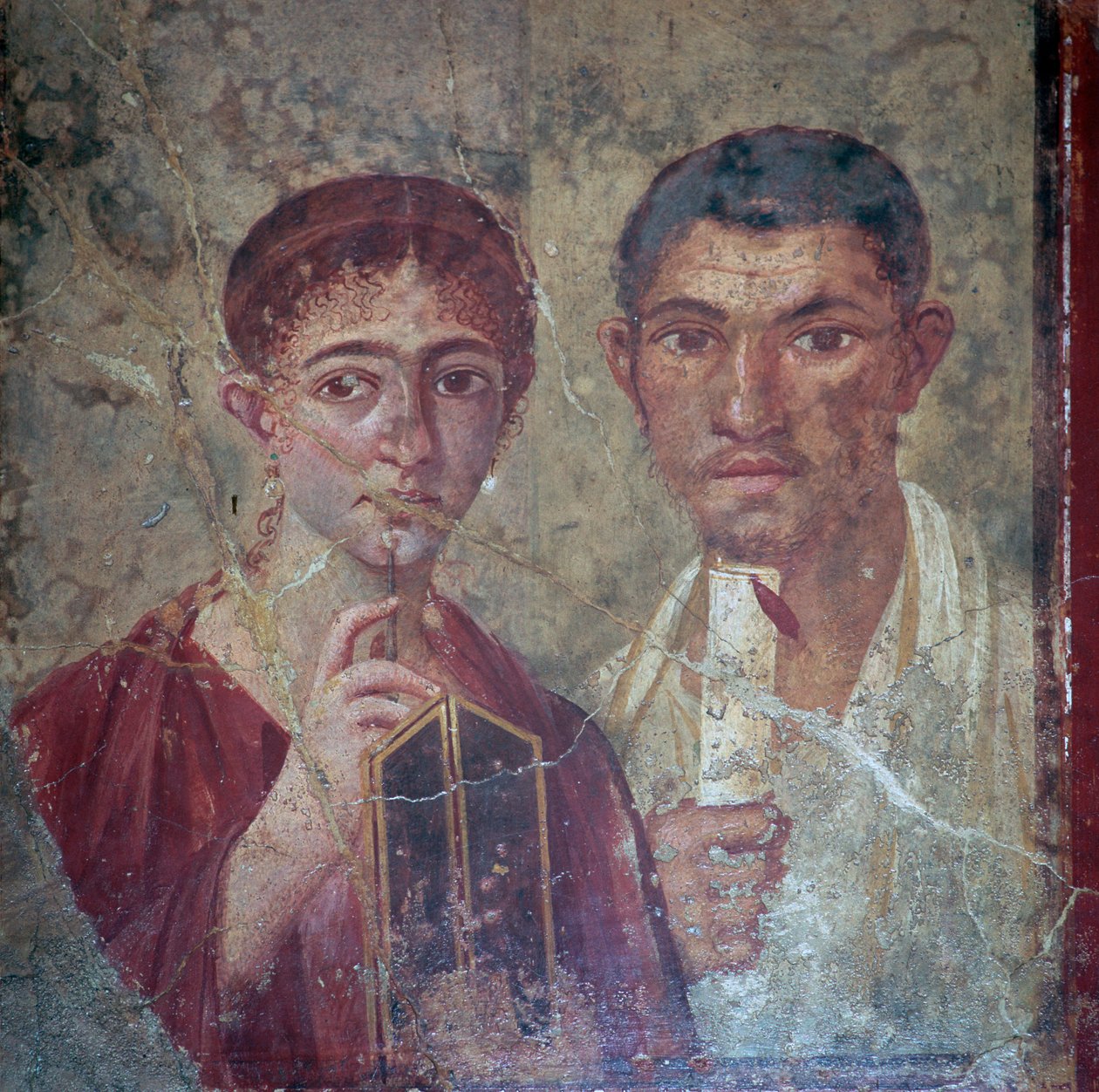 Terentius Neo ve karısının Roma portresi, 1. yüzyıl by Unbekannt