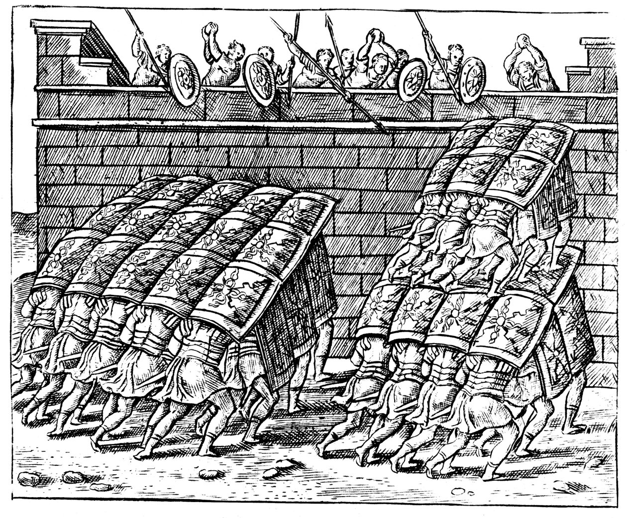 Bir kaleye saldıran Romalı askerler, 1605 by Unbekannt