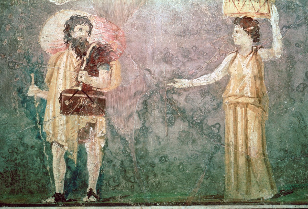Hizmetçilerin Roma duvar resmi, MÖ 1. yüzyıl by Unbekannt