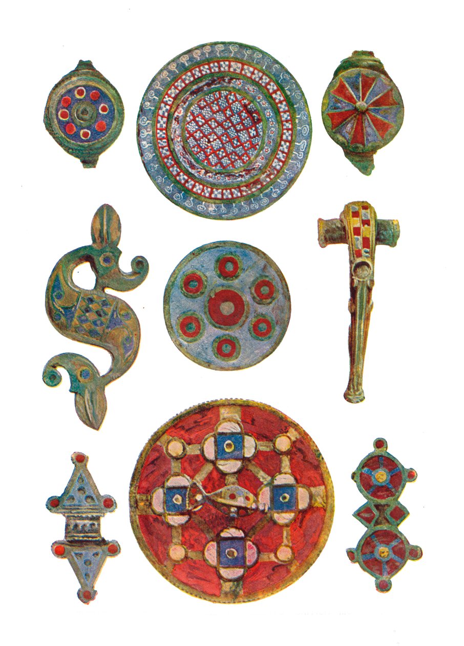 Romano-İngiliz Emaye Süsler British Museum, 1.-2. yüzyıl, 1902 by Unbekannt