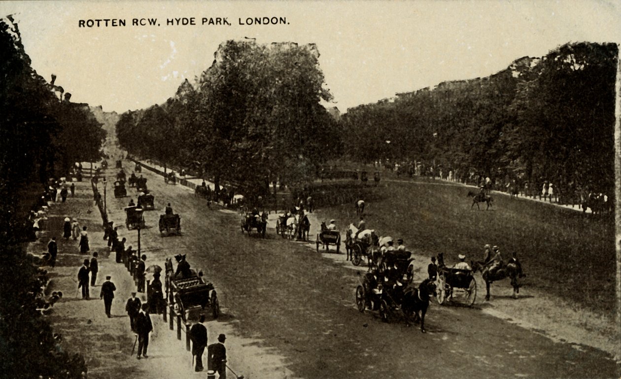 Rotten Row, Hyde Park, Londra, 19. yüzyılın sonu - 20. yüzyılın başı. by Unbekannt