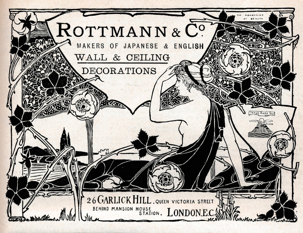 Rottmann & Co., Japonca ve İngilizce Duvar ve Tavan Süslemeleri Yapıcıları, 1897 by Unbekannt