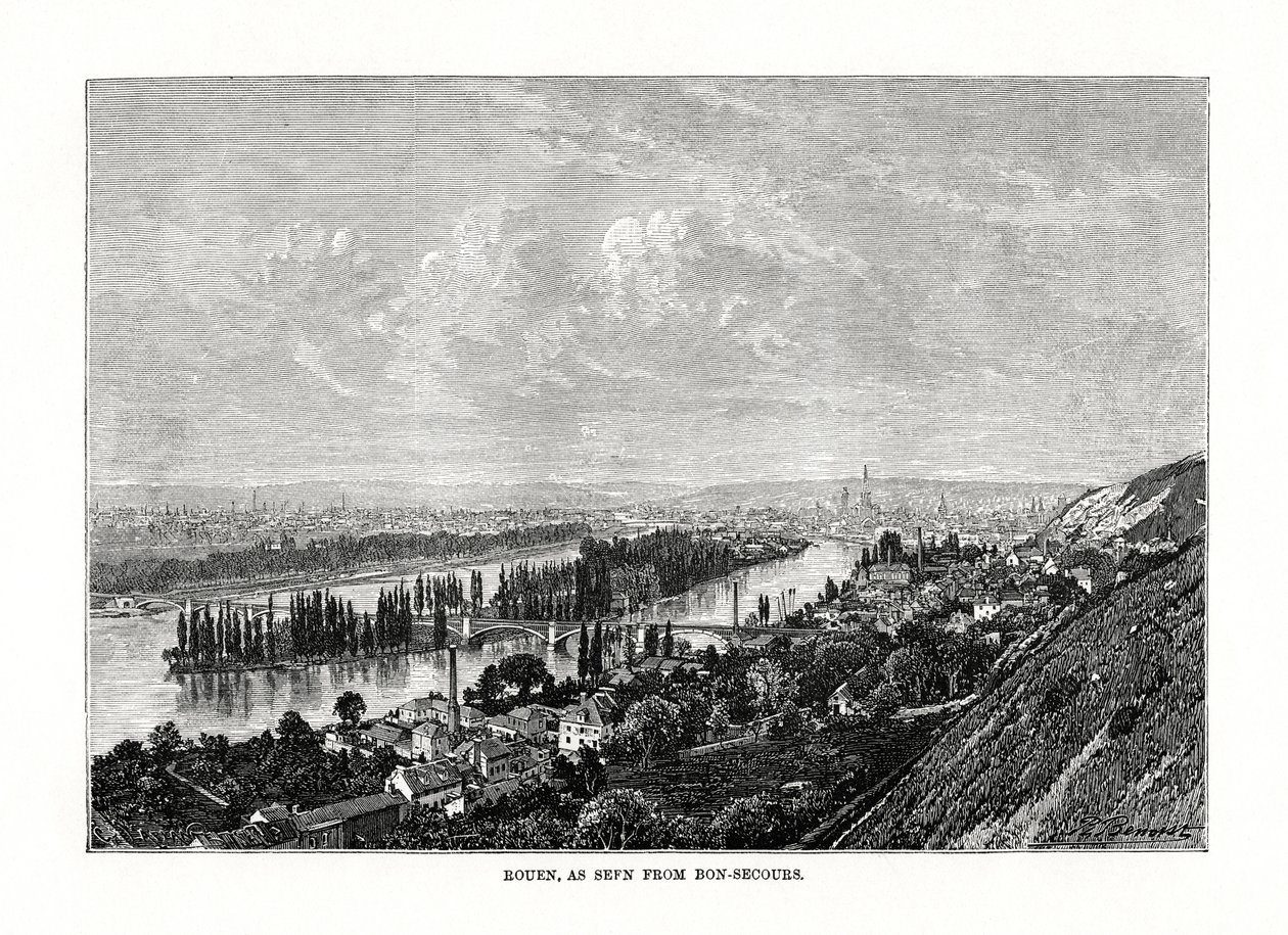 Rouen, Normandiya, Fransa, 1879 by Unbekannt