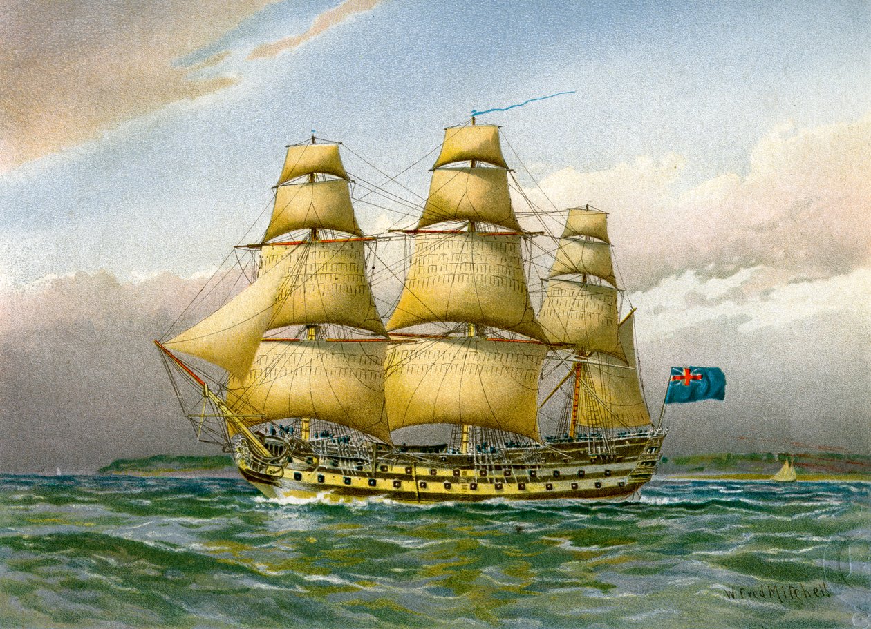 Kraliyet Donanması savaş gemisi, c1760 c1890-c1893 by Unbekannt