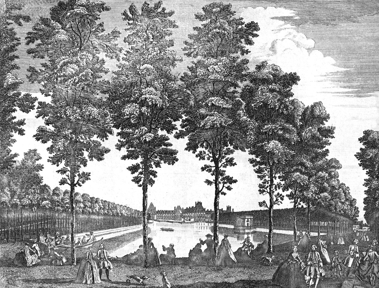 Fontainebleau Kraliyet Sarayı, Fransa, 1750 by Unbekannt