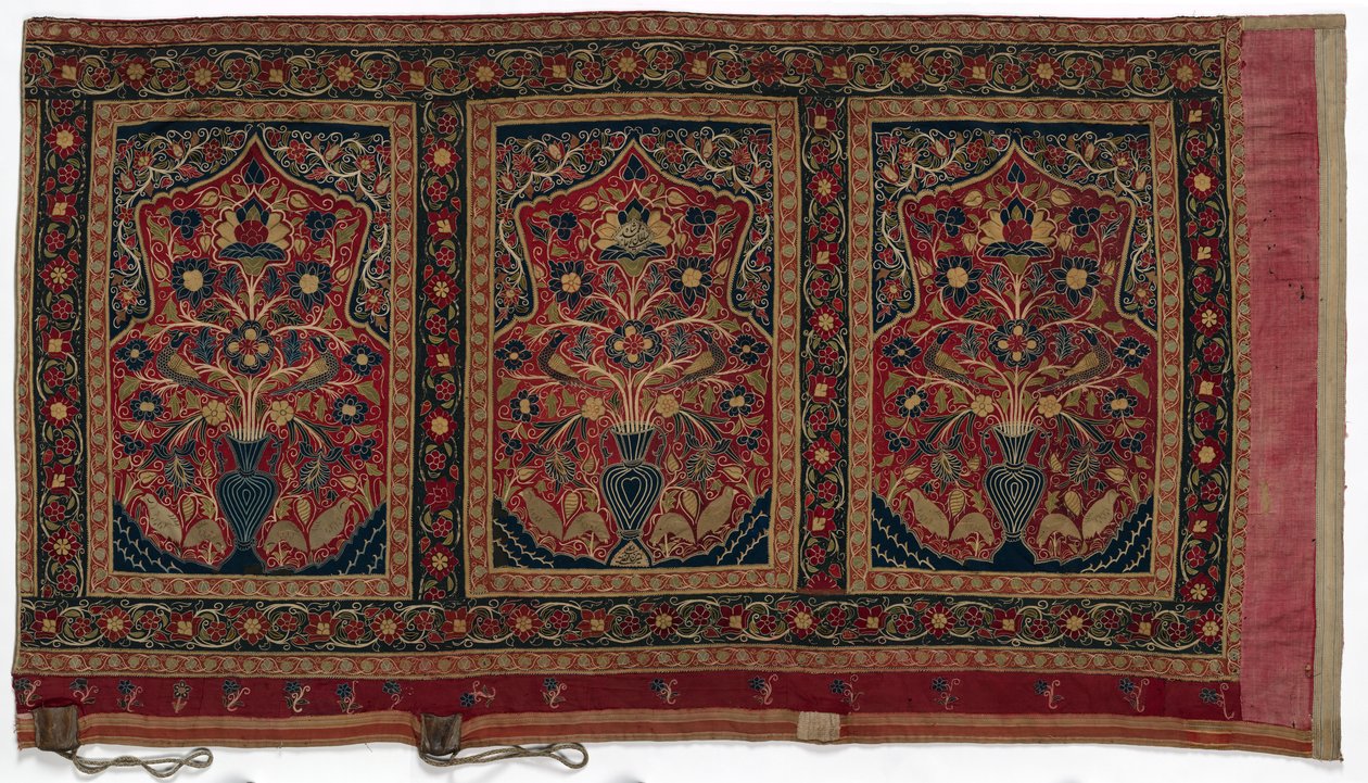Üç panel A, 1834-1848 ile Muhammed Şah duvar paneli için yapılmış Kraliyet Yuvarlak Çadır. by Unbekannt