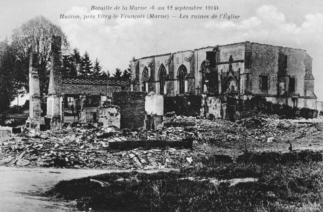 Harap kilise, Huiron, Fransa, Marne Savaşı, I. Dünya Savaşı, 1914 by Unbekannt