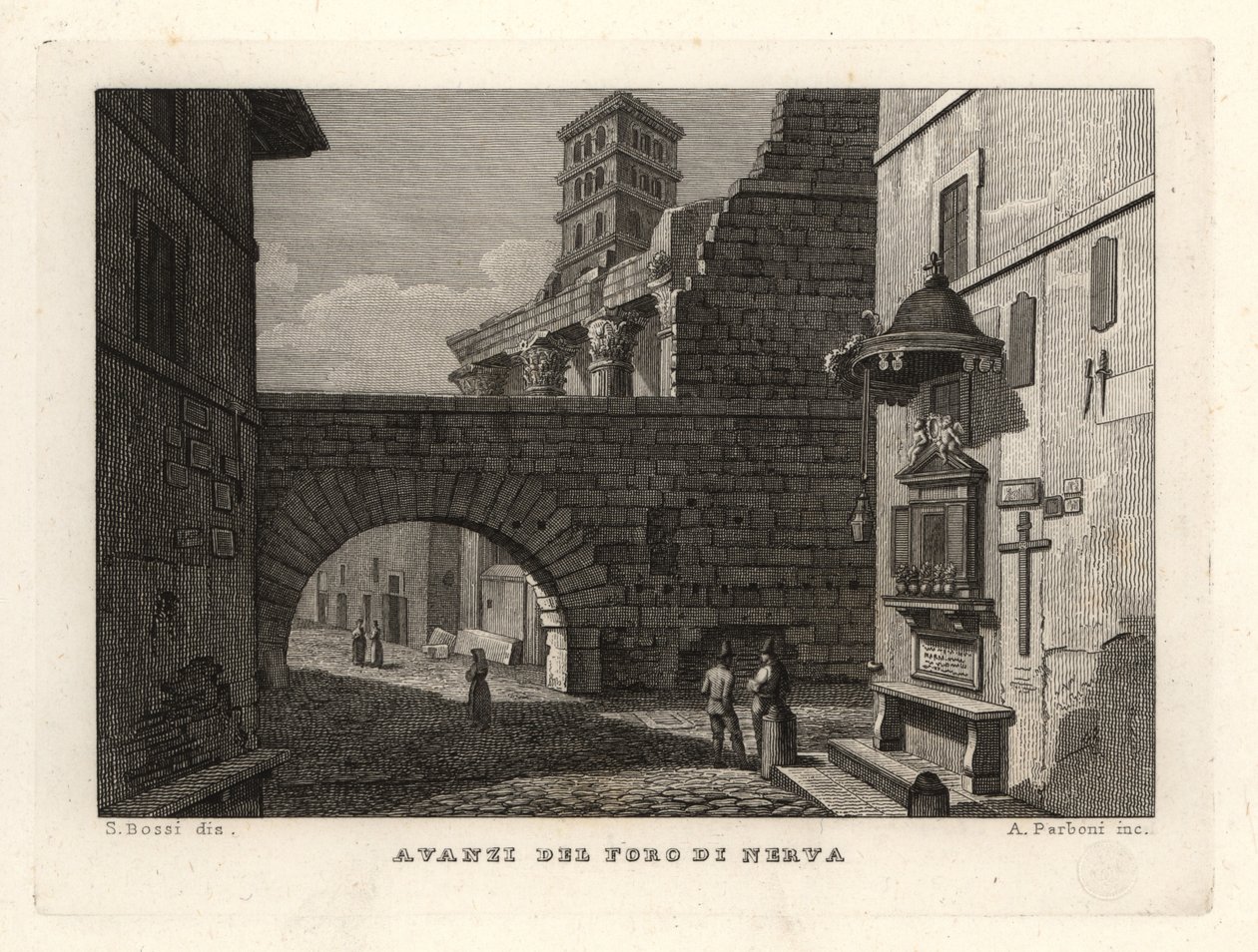 Nerva Forumu Harabeleri, Foro di Nerva, Roma by Unbekannt