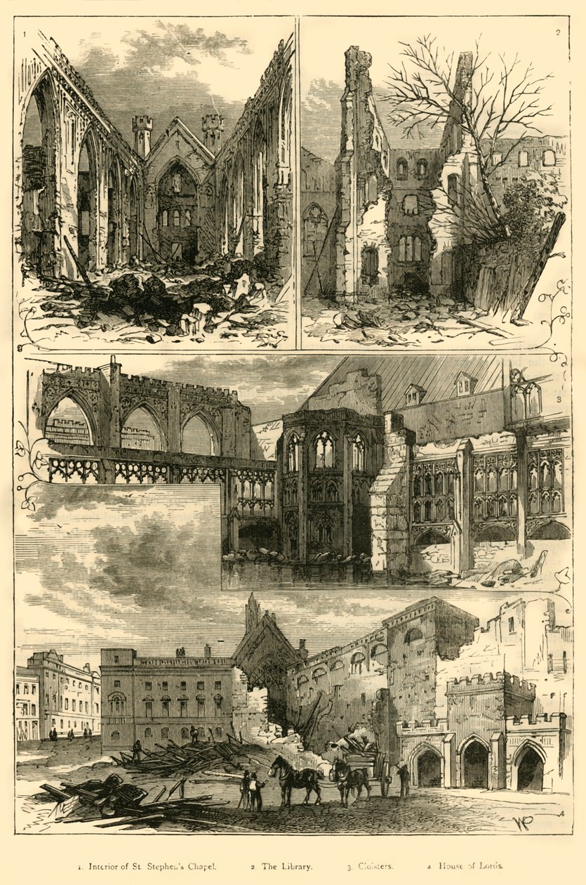 Parlamento Binası Harabeleri, 1881. by Unbekannt