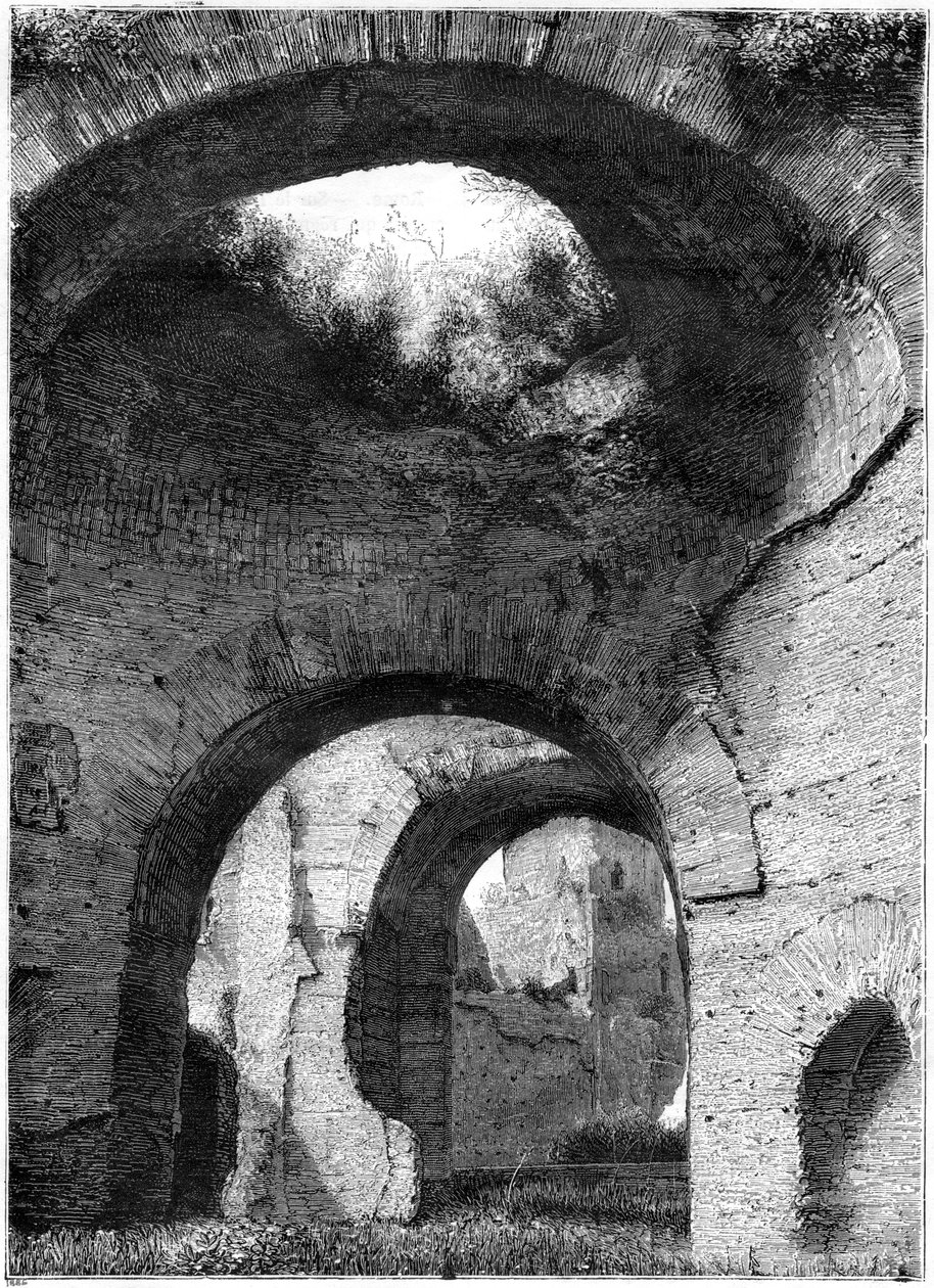 Caracalla termal banyolarının kalıntıları, Roma, 1886 by Unbekannt