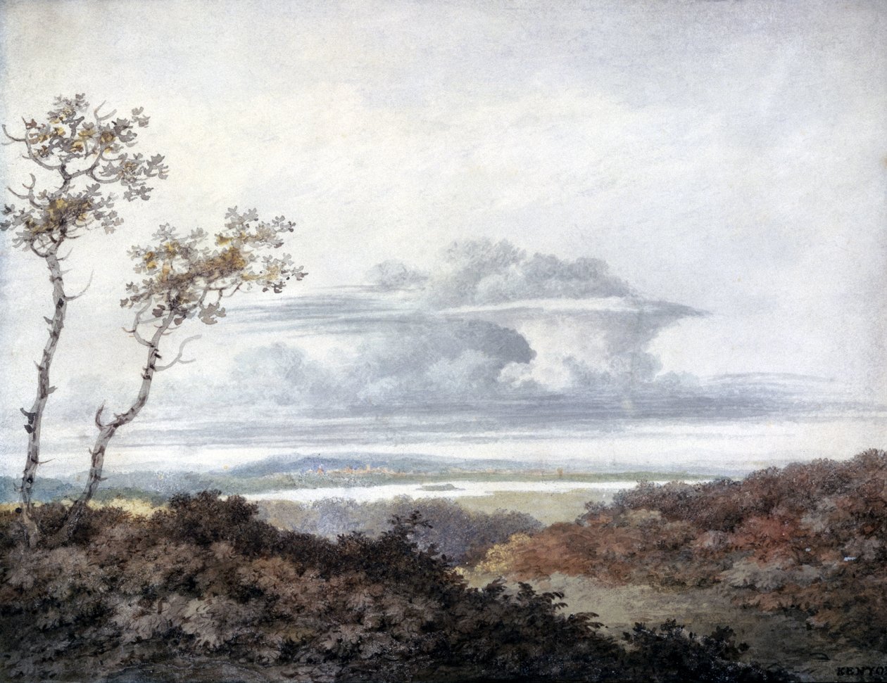 Luke Howard, Mart 1849 tarafından kırsal peyzaj ve bulut çalışması by Unbekannt