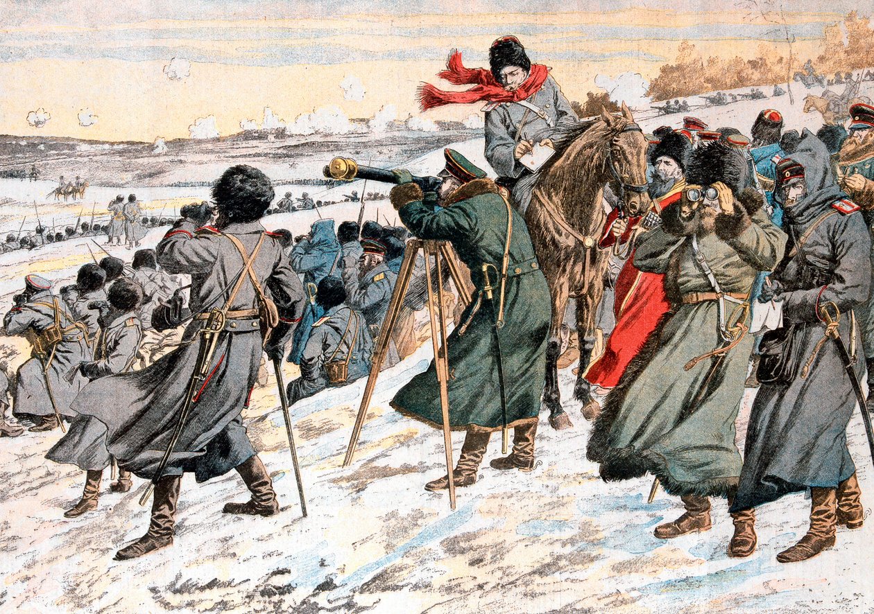 Rus General Kouropatkine geri çekilme emri veriyor, Rus-Japon Savaşı, 1904 by Unbekannt