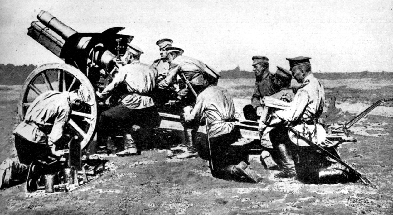 Rus obüsü talim ateşinde, Birinci Dünya Savaşı, 1914 by Unbekannt