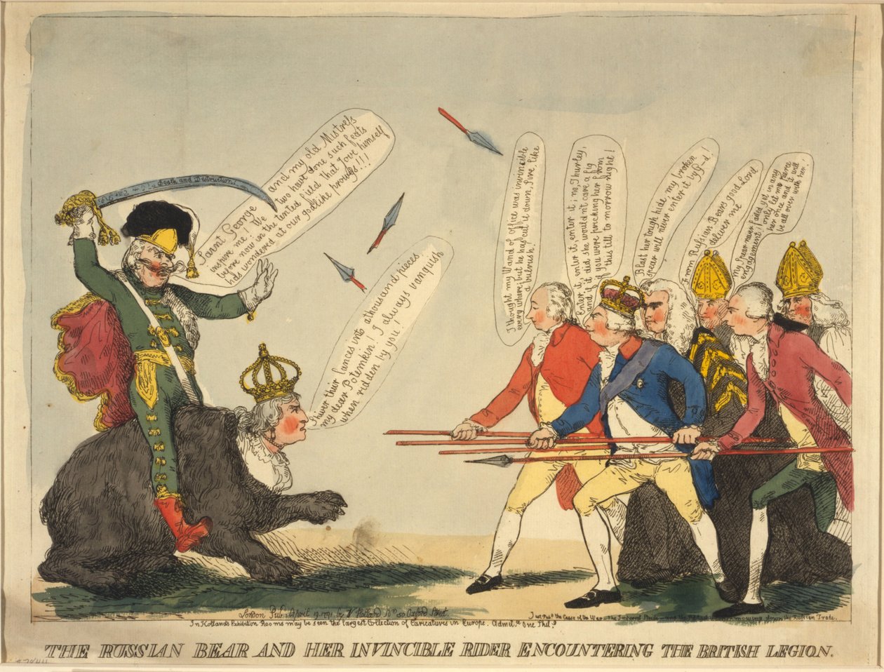 Rus ayısı ve yenilmez binicisi, 1791 by Unbekannt
