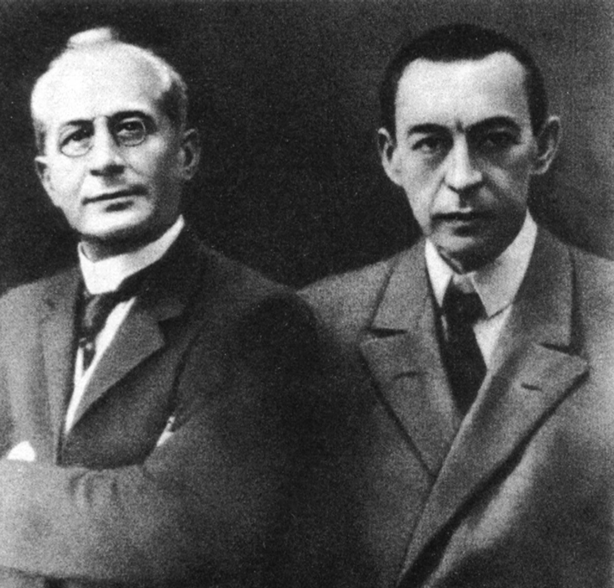 Rus şef Alexander Siloti ve besteci Sergei Rachmaninov, 20. yüzyılın başlarında by Unbekannt
