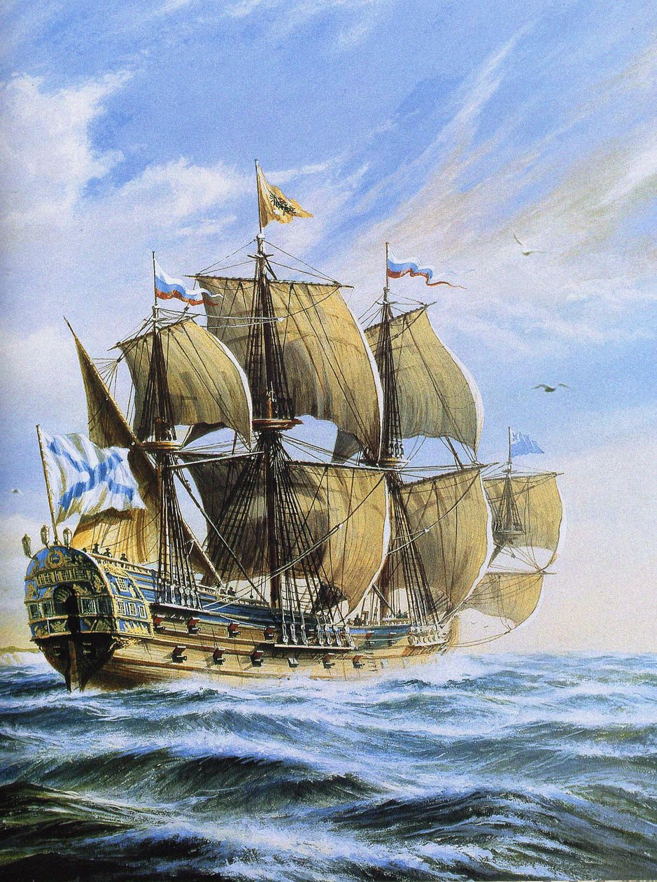 Poltava hattının Rus gemisi, 1712 by Unbekannt