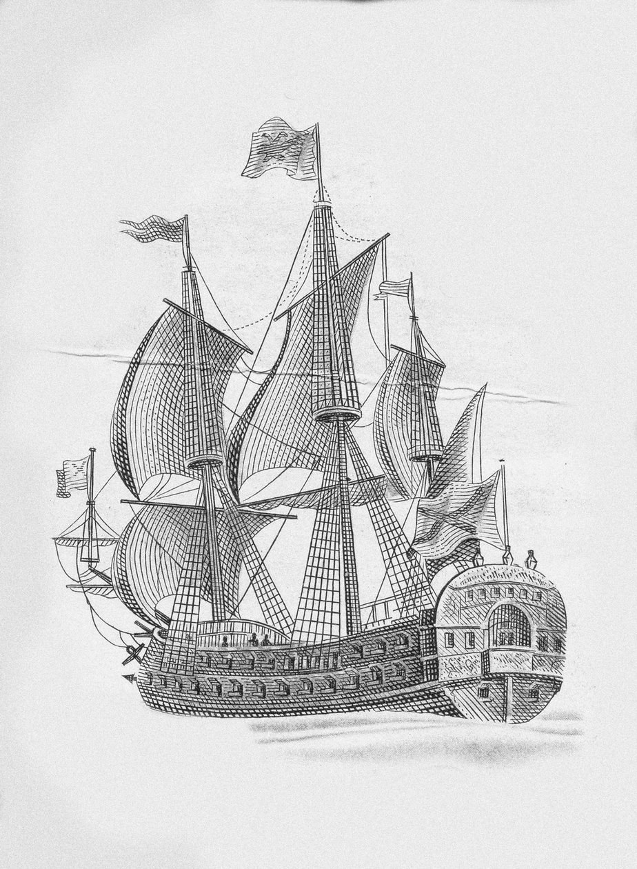 Poltava 1712 hattının Rus gemisi by Unbekannt