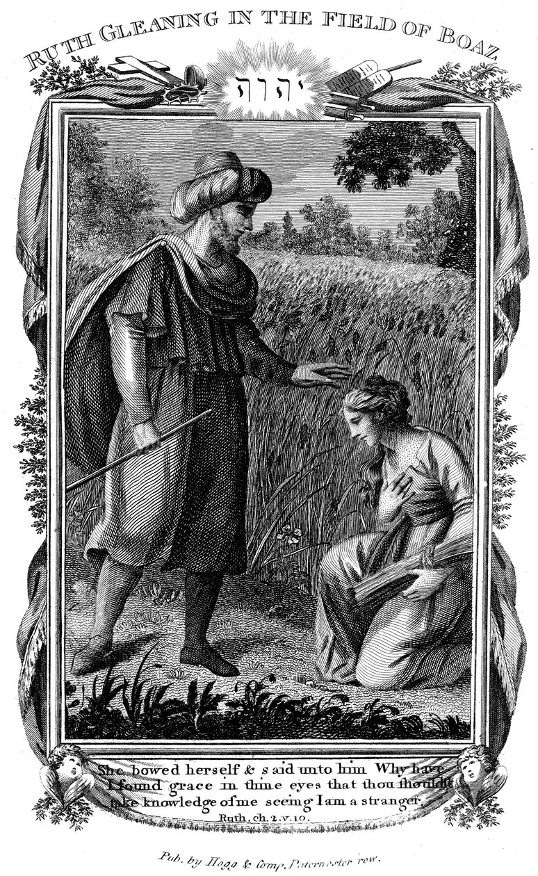 Ruth Gleaning Boaz Tarlasında, c1804 by Unbekannt