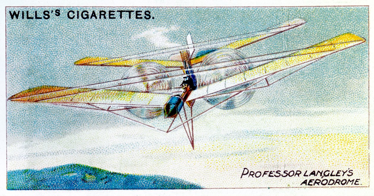 SP Langleys buharla çalışan model uçak Aerodrome, c1896 by Unbekannt
