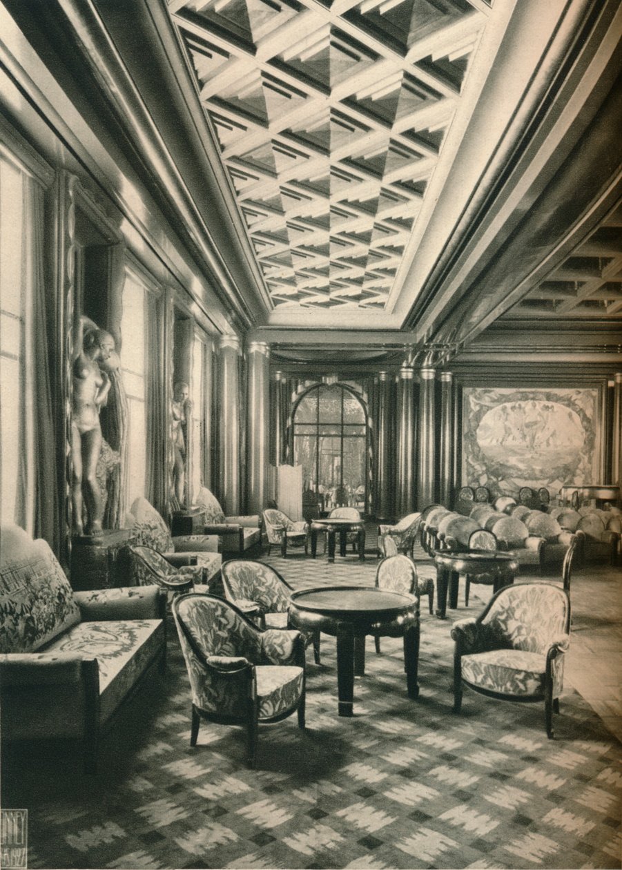 S.S Ile de France, Grand Salon, c1927 by Unbekannt