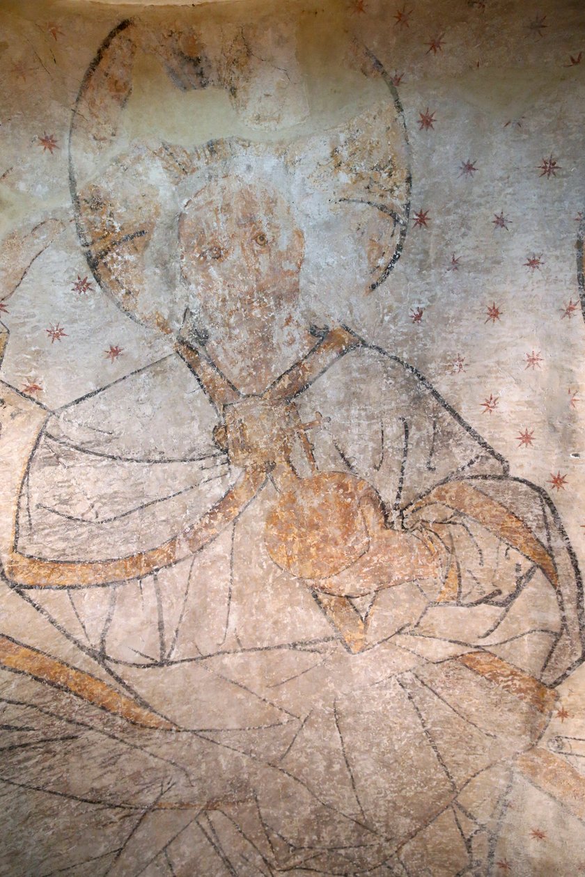 Saint-Claude, Jura, Fransa, le 31/8/2015 - St Claude Abbey Müzesi. Zaferdeki Mesih. Tablo. 15. yüzyıl. by Unbekannt