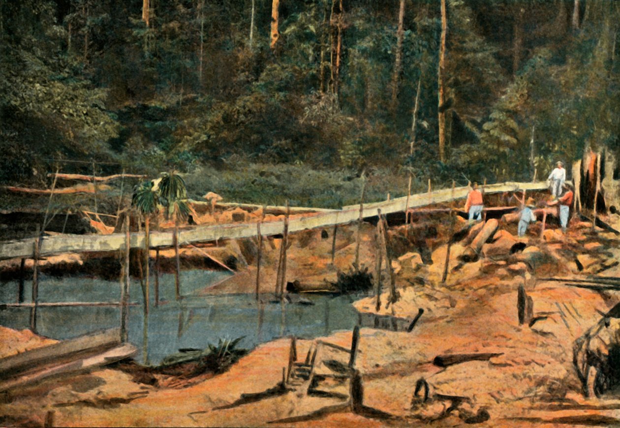 Aziz İlyas. Le Schluss Rigole Pour LOr, The Savak, Prospecting for Gold, 1900. by Unbekannt