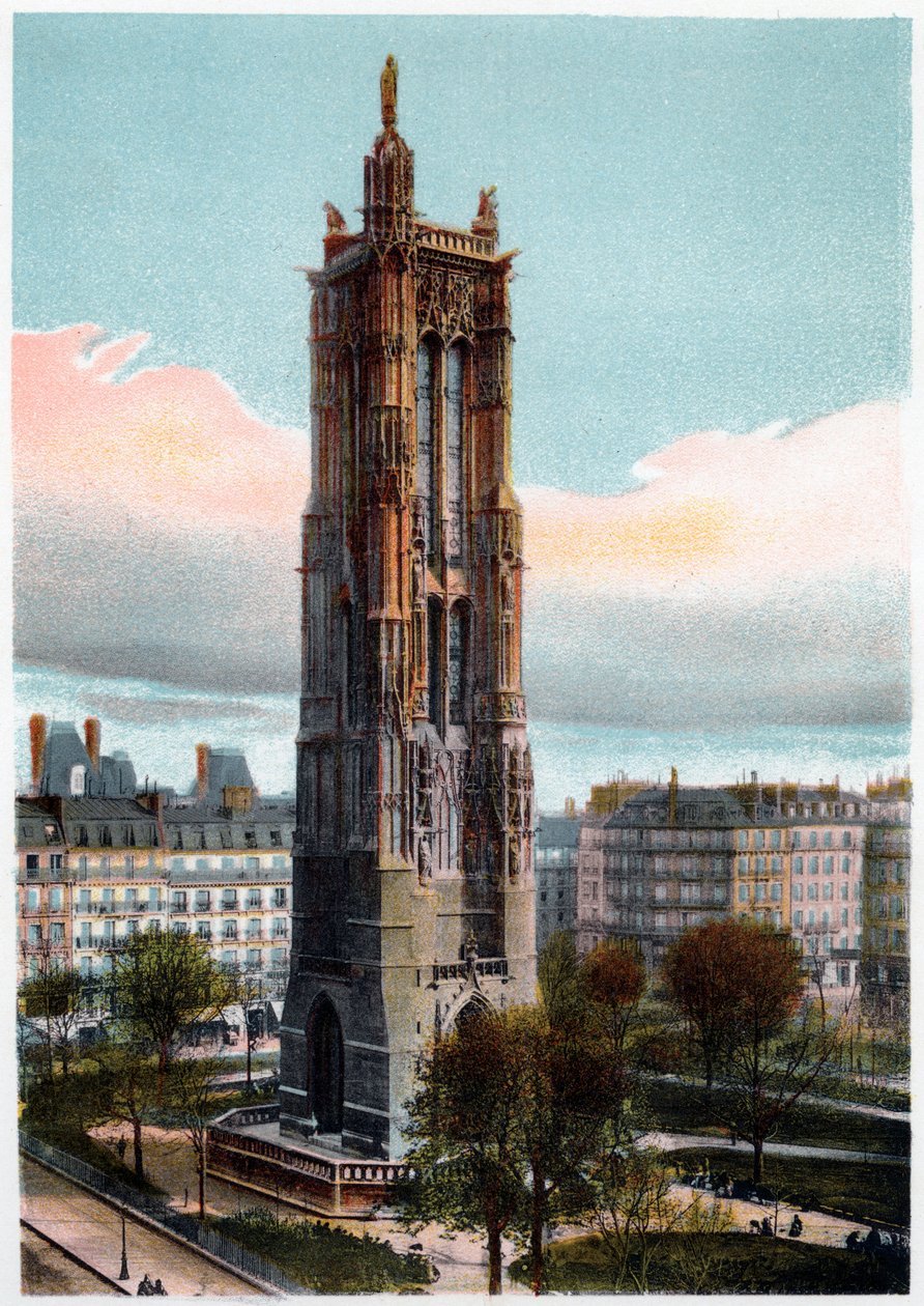 Saint-Jacques Kulesi, Paris, c1900 by Unbekannt