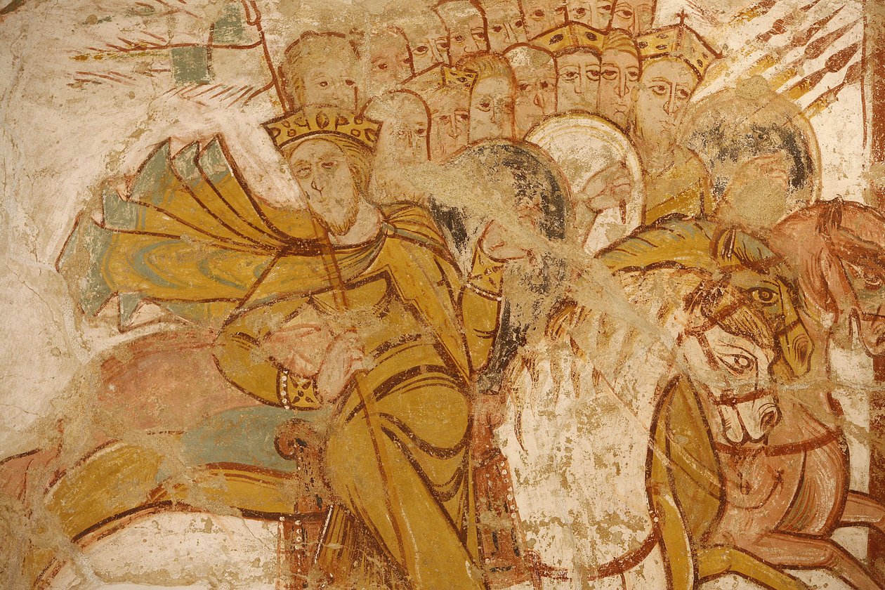 Saint-Savin manastır tablosu: Abraham ve takipçileri tarafından saldırıya uğrayan krallar, Saint-Savin-sur-Gartempe, Fransa by Unbekannt