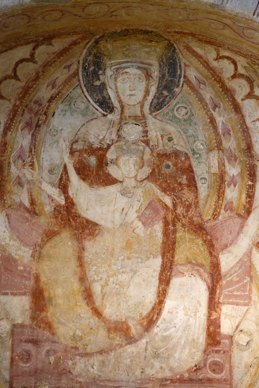 Saint-Savin sur Gartempe manastır kilisesi Batı sundurma boyama : Bakire ve çocuk Saint-Savin Fransa by Unbekannt