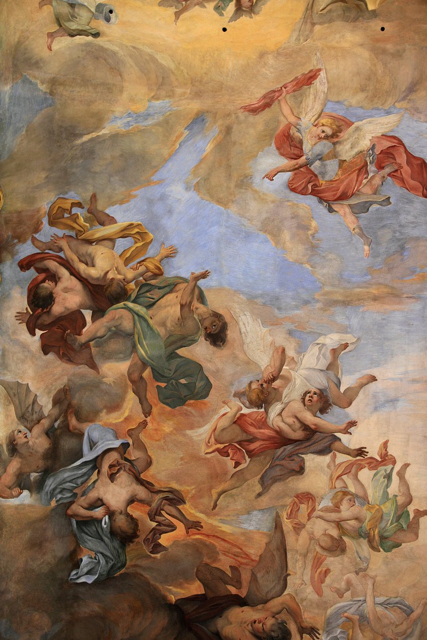 Saint Ambrose ve Saint Charles bazilikası tavan freski, Roma, İtalya by Unbekannt