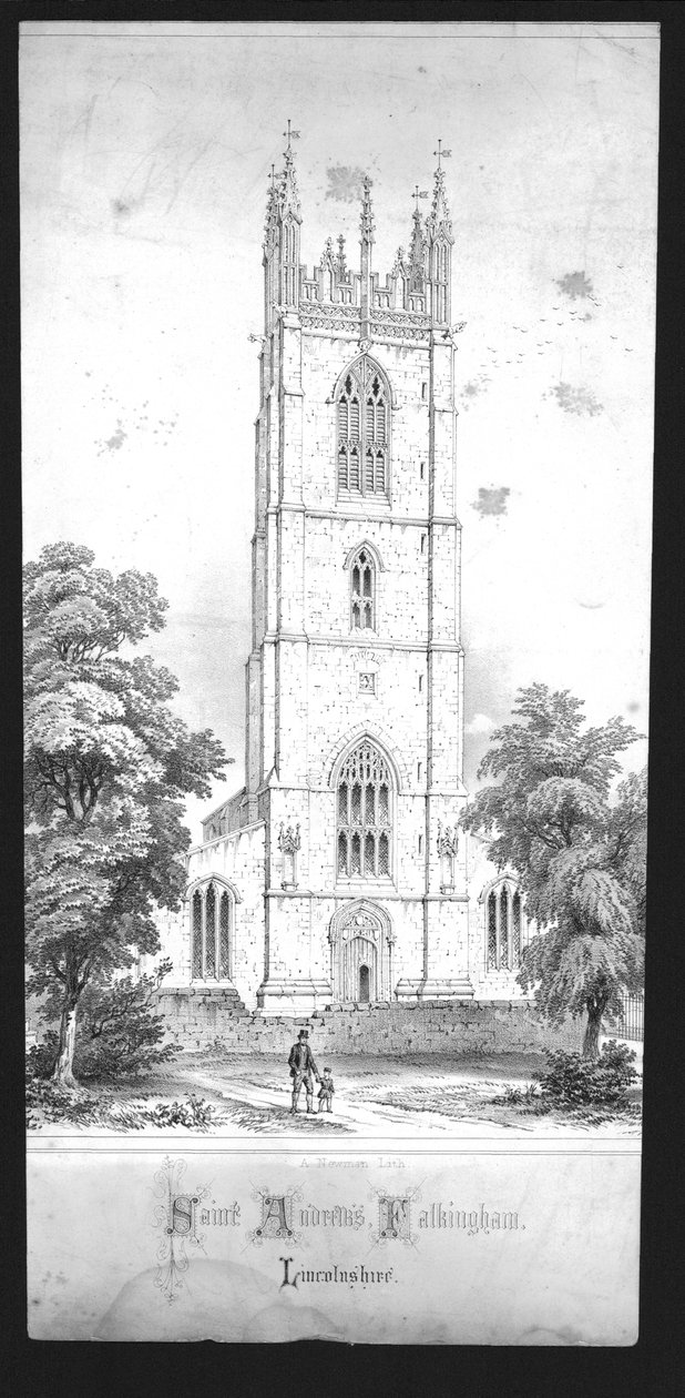 Saint Andrews Kilisesi, Falkingham, Lincolnshire, 19. yüzyılın başlarında by Unbekannt