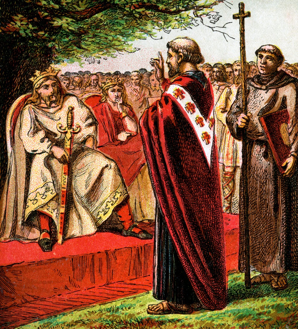 Aziz Augustine ve Saksonlar, c1850 by Unbekannt