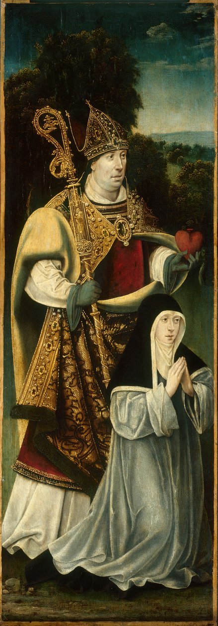 Aziz Augustine ve bir Augustinerinnen Canoness, 152550. by Unbekannt