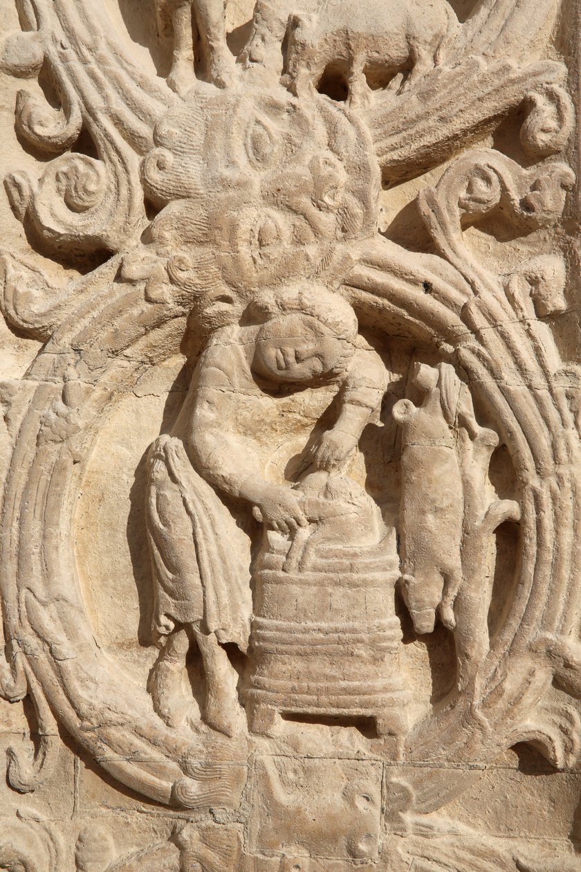 Aziz Denis bazilikası. Merkez portalı. Tarım takvimi, 20150919, Saint-Denis, Fransa by Unbekannt