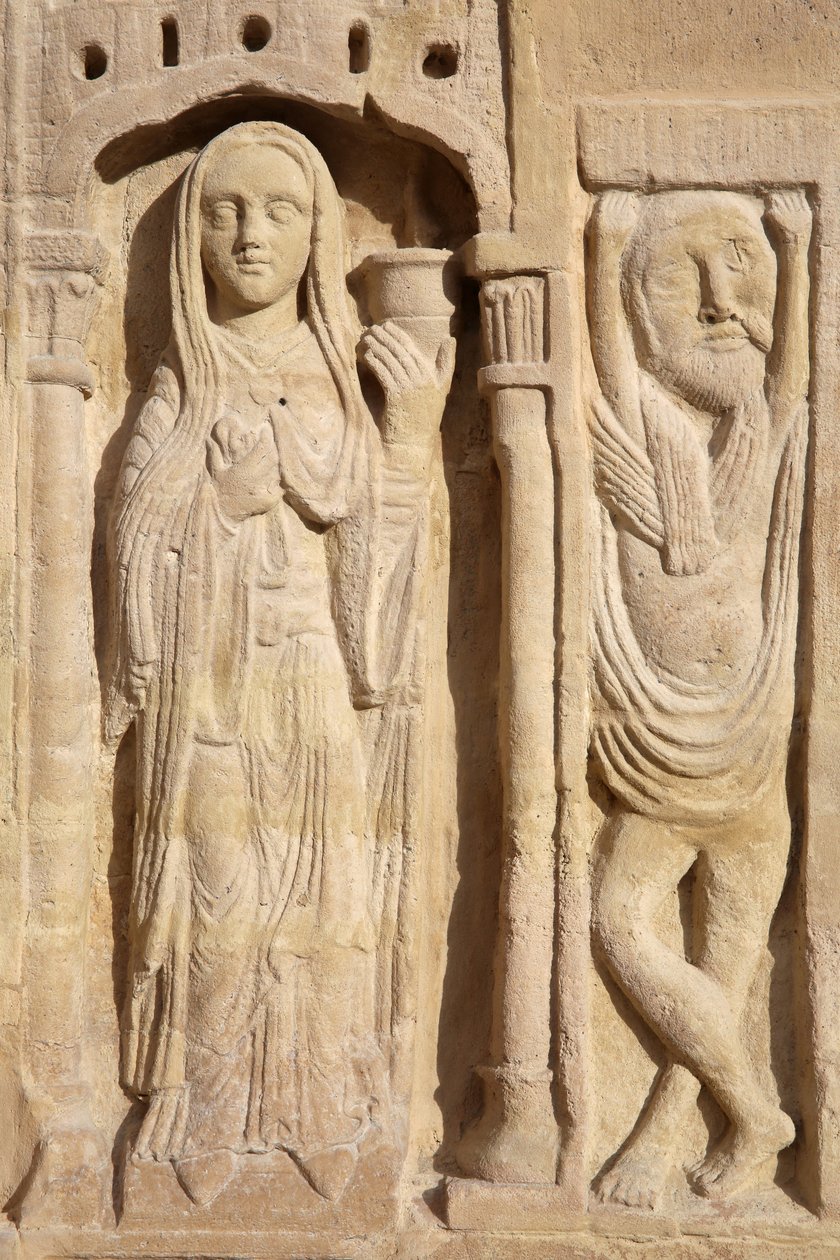 Aziz Denis bazilikası. Merkez portalı. Bilge bakire, 20150919, Saint-Denis, Fransa by Unbekannt